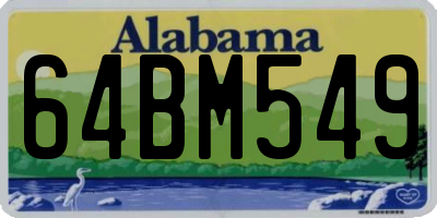 AL license plate 64BM549