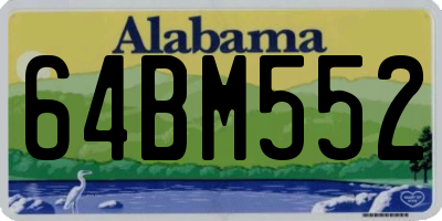 AL license plate 64BM552