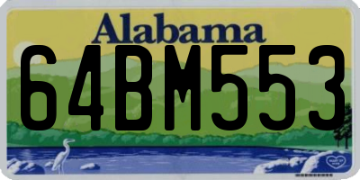 AL license plate 64BM553