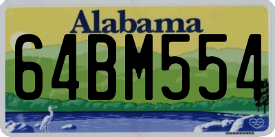 AL license plate 64BM554