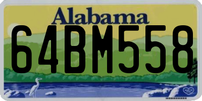 AL license plate 64BM558