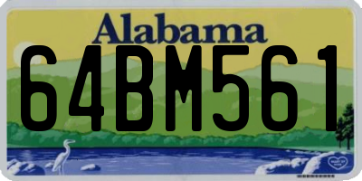 AL license plate 64BM561