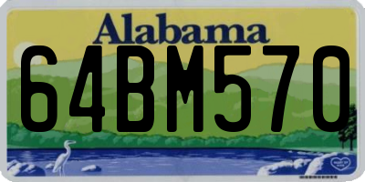 AL license plate 64BM570
