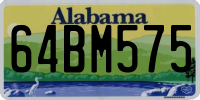 AL license plate 64BM575