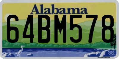 AL license plate 64BM578