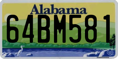 AL license plate 64BM581