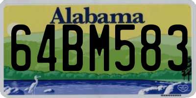 AL license plate 64BM583