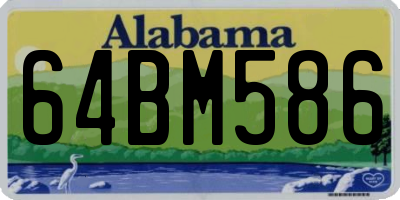 AL license plate 64BM586