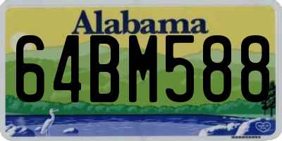 AL license plate 64BM588