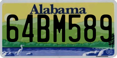 AL license plate 64BM589