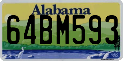 AL license plate 64BM593