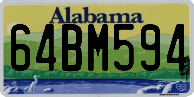 AL license plate 64BM594