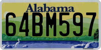 AL license plate 64BM597