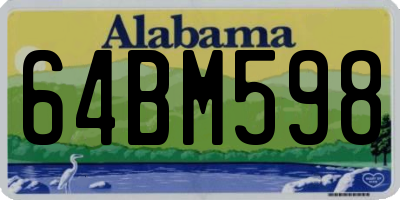 AL license plate 64BM598