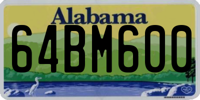 AL license plate 64BM600