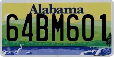 AL license plate 64BM601