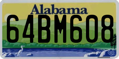 AL license plate 64BM608