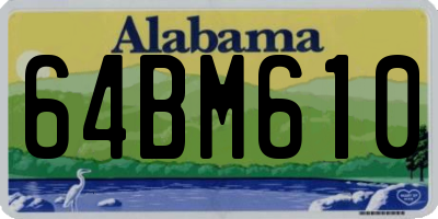 AL license plate 64BM610