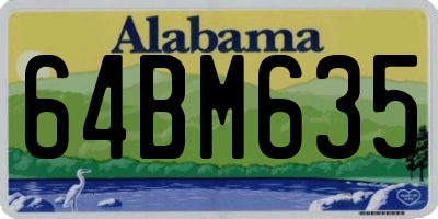 AL license plate 64BM635