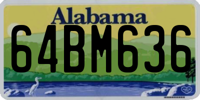AL license plate 64BM636