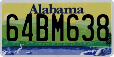 AL license plate 64BM638