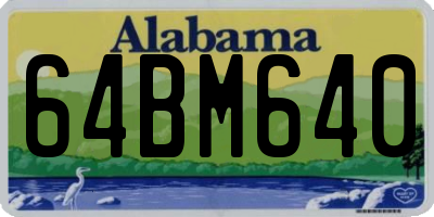 AL license plate 64BM640