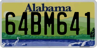 AL license plate 64BM641