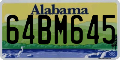 AL license plate 64BM645