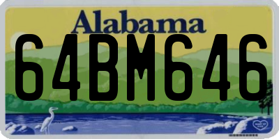 AL license plate 64BM646