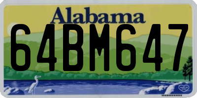 AL license plate 64BM647