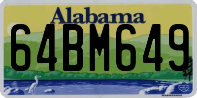 AL license plate 64BM649