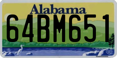 AL license plate 64BM651