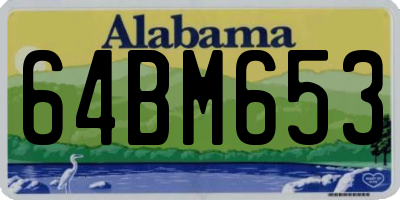 AL license plate 64BM653