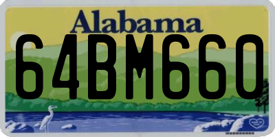 AL license plate 64BM660