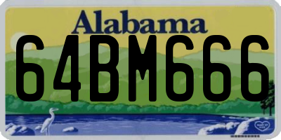 AL license plate 64BM666