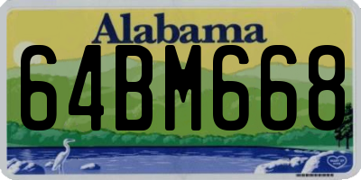 AL license plate 64BM668