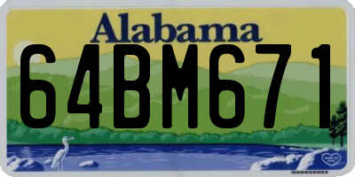 AL license plate 64BM671