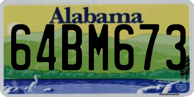 AL license plate 64BM673