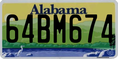 AL license plate 64BM674