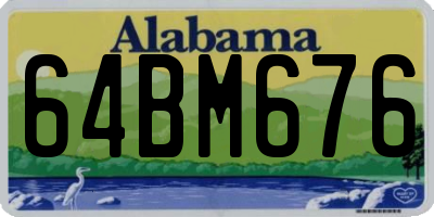 AL license plate 64BM676