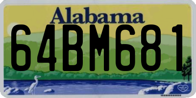 AL license plate 64BM681