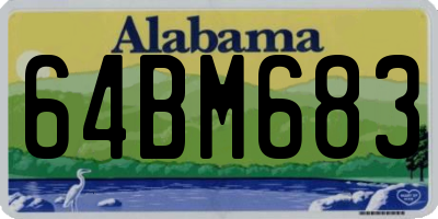 AL license plate 64BM683