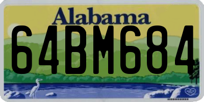 AL license plate 64BM684