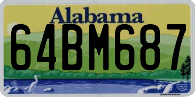 AL license plate 64BM687