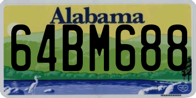 AL license plate 64BM688
