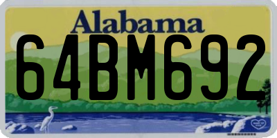 AL license plate 64BM692