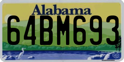 AL license plate 64BM693