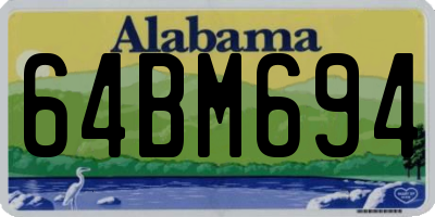 AL license plate 64BM694