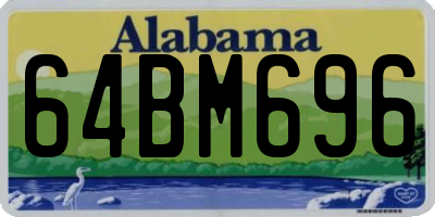 AL license plate 64BM696