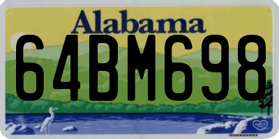 AL license plate 64BM698